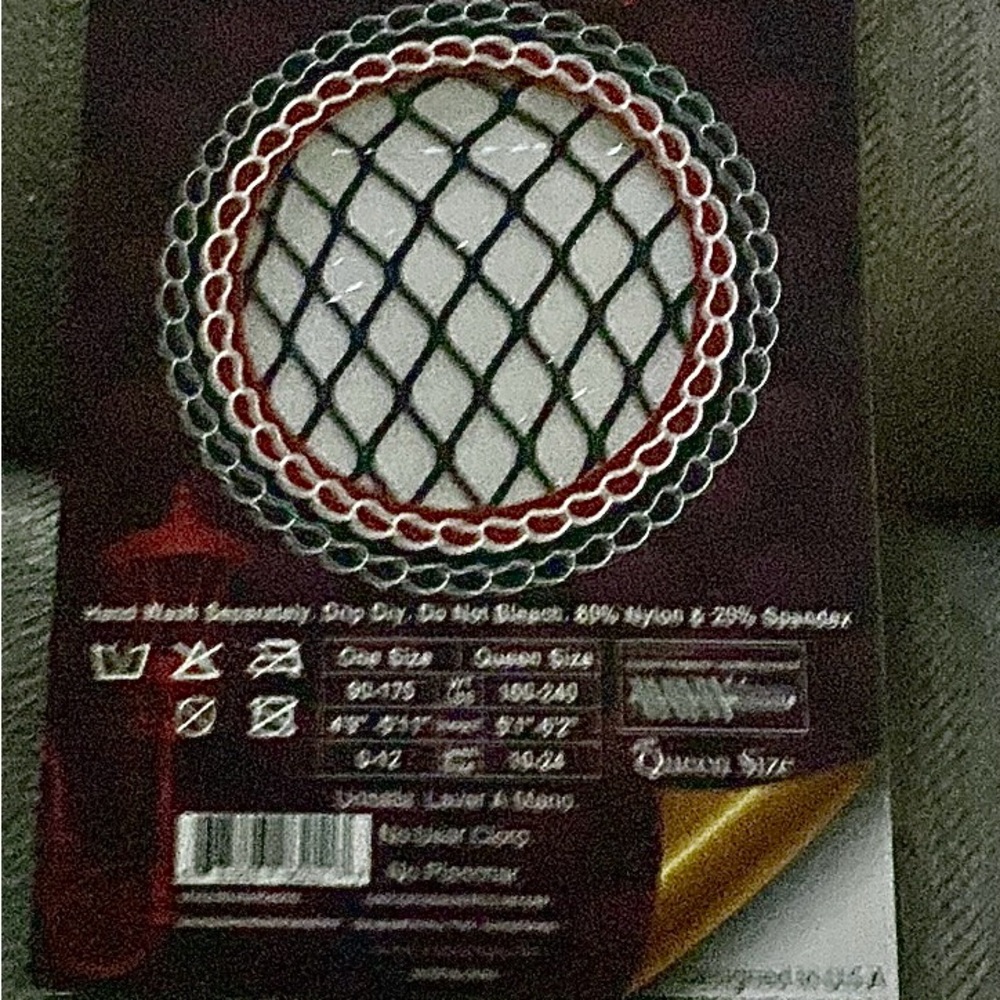 Fish Net Pantyhose, Black, QUEEN - Picture 3 of 3